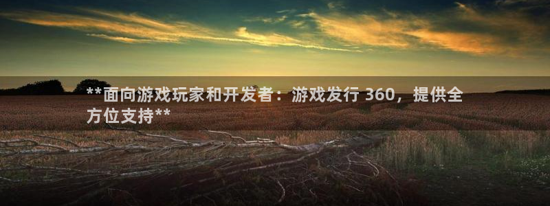 新宝gg黑钱怎么办：**面向游戏玩家和开发者：游戏发行 360，提供全
方位支持**